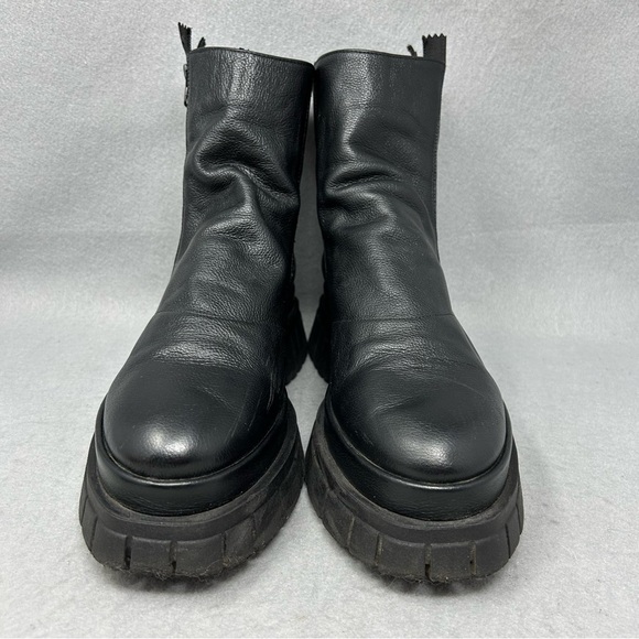 ALL BLACK Lester Lugg Leather Bootie Women's Boot, Women’s Size US 9.5/EU 40 - Picture 7 of 13